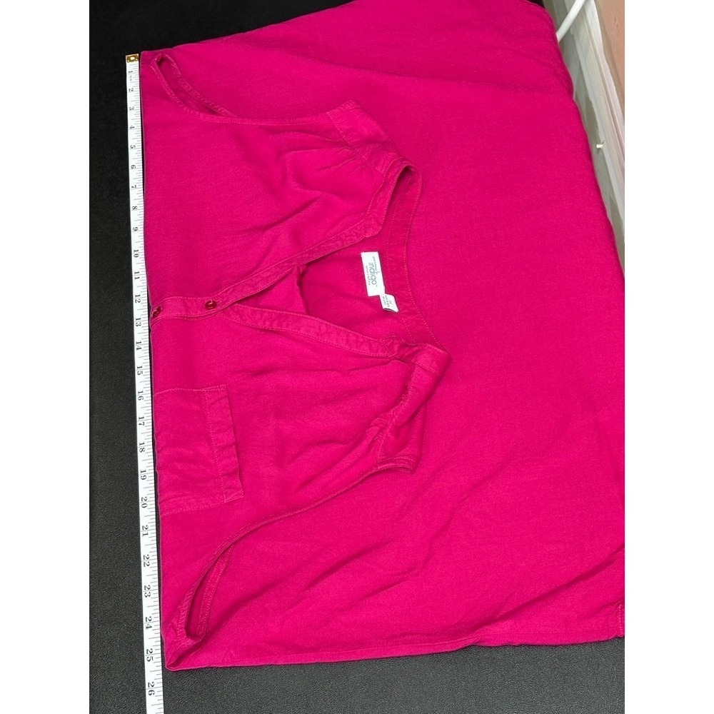 Great Northwest Indigo Womens 2X Pink Rayon Tank Blouse Casual Summer Top Plus - Picture 4 of 8